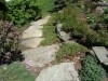 Sustainable gardens utilize native plants and stone.